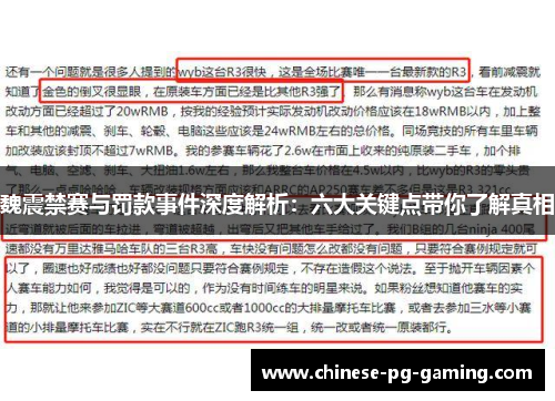 魏震禁赛与罚款事件深度解析：六大关键点带你了解真相